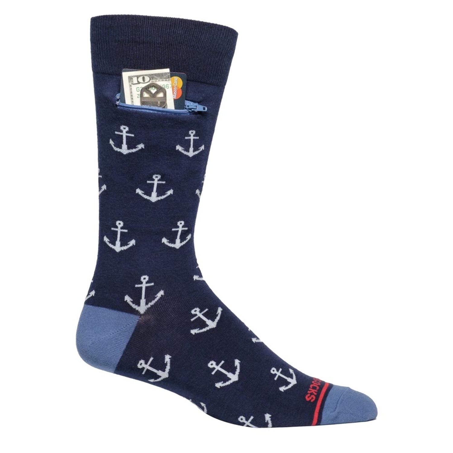 Pocket Socks®, Anchors, Mens