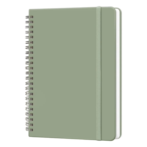 Pocket Spiral Notebook, College Ruled Notebooks, Small Notebooks for work, Journaling Notebooks with Strap, Cute Notebook for Women 70 Sheets, 6''x8'' Green