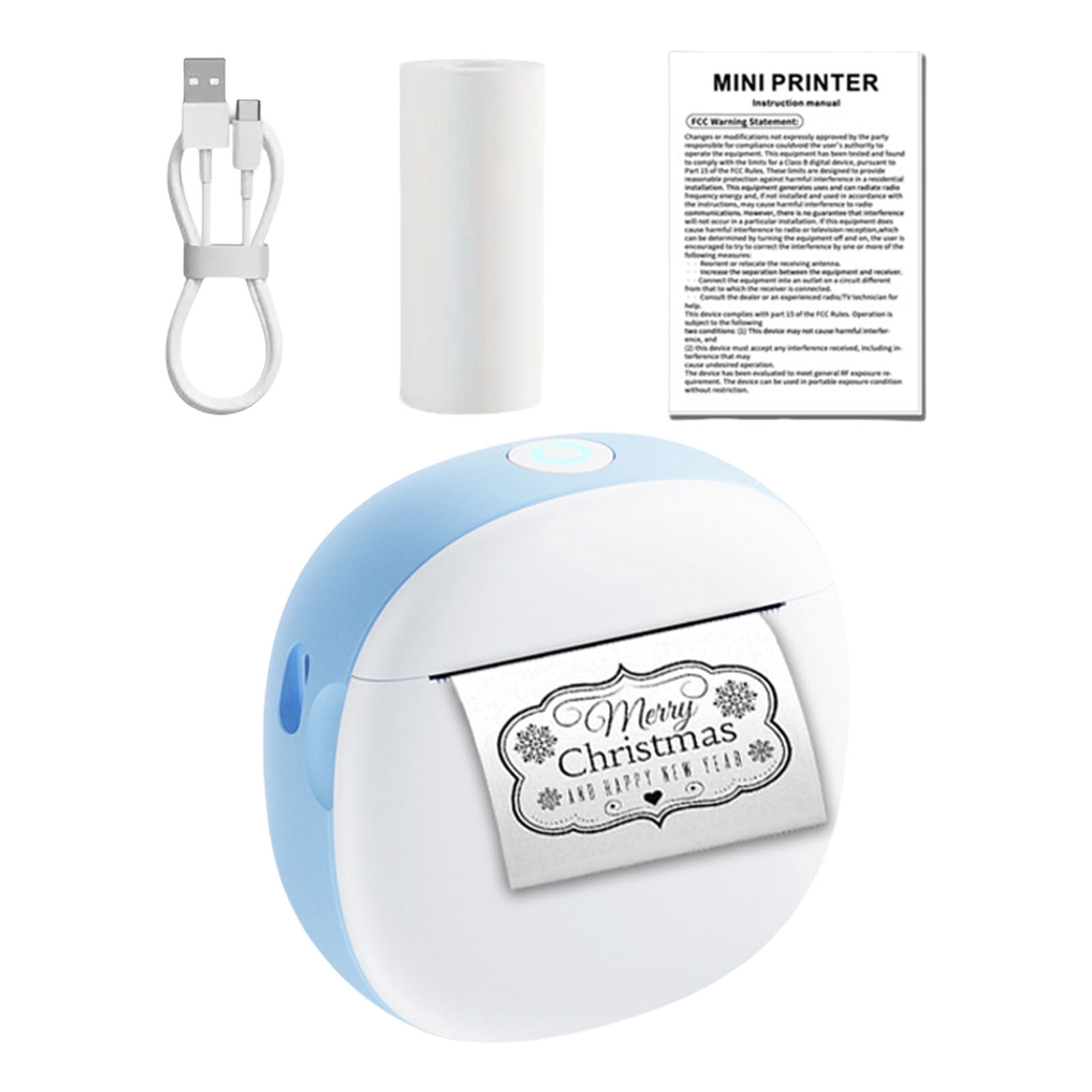 Pocket Sticker Printer Note Maker 1 Roll Paper Included Inkless Wireless Photo Maker for and School