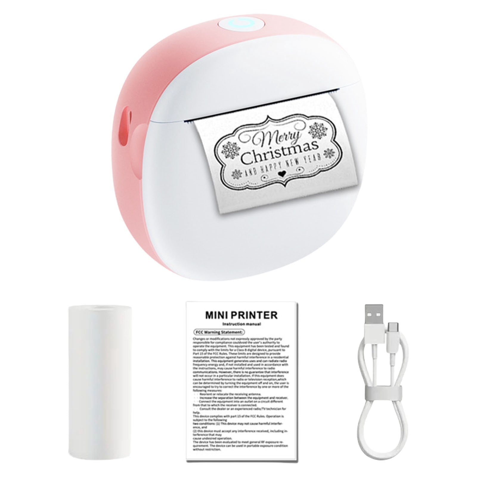 Pocket Sticker Printer Note Maker 1 Roll Paper Included Inkless Wireless Photo Maker for and School
