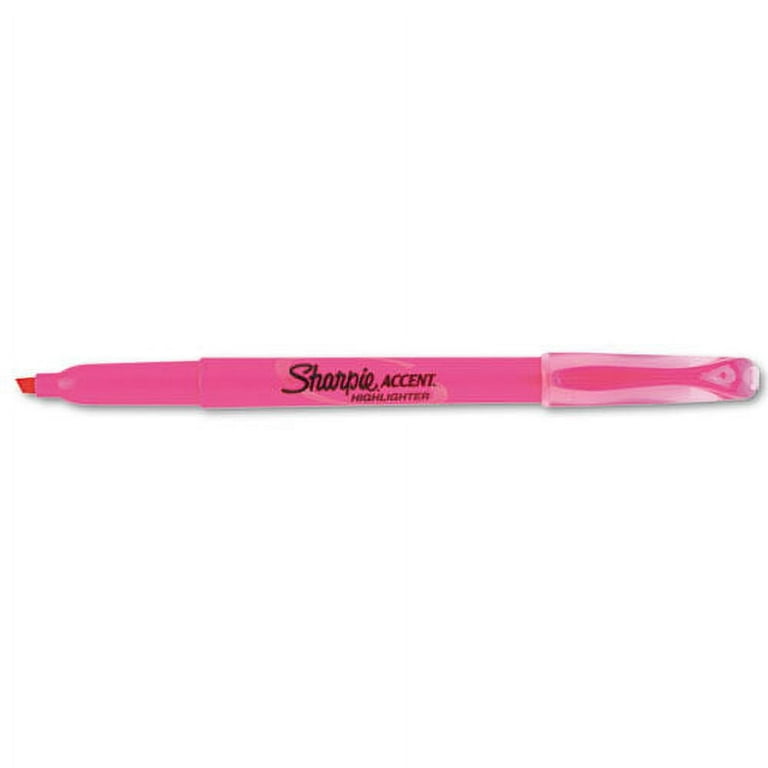 Pocket Style Highlighters, Fluorescent Pink Ink, Chisel Tip, Pink Barrel, Dozen Pocket Style Highlighters, Fluorescent Pink Ink, Chisel Tip, Pink Barrel, Dozen