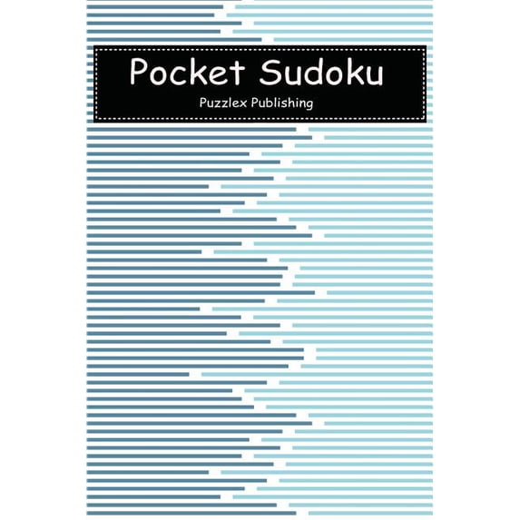 Pocket Sudoku: Easy Sudoku Puzzle Game For Beginers With Abstract minimal design stripe horizontal Cover, (Paperback)