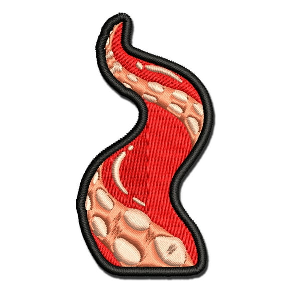 Pocket Tentacle Octopus Squid Kraken Applique Multi-Color Embroidered Iron-On Patch - 3 Inch Medium