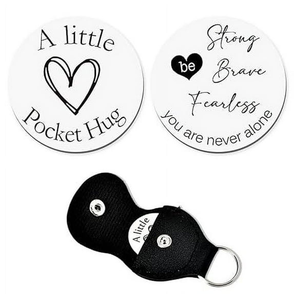 Pocket Tokens Inspirational Gifts for Women Men Daughter Son Encouragement Motivational Gift for Best Friends Family Be Strong Be Brave Be Fearless Pocket Hug Token Keychain for Girls Boys
