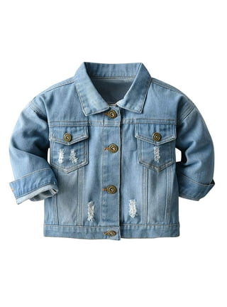 Infant jean jacket with fur hotsell