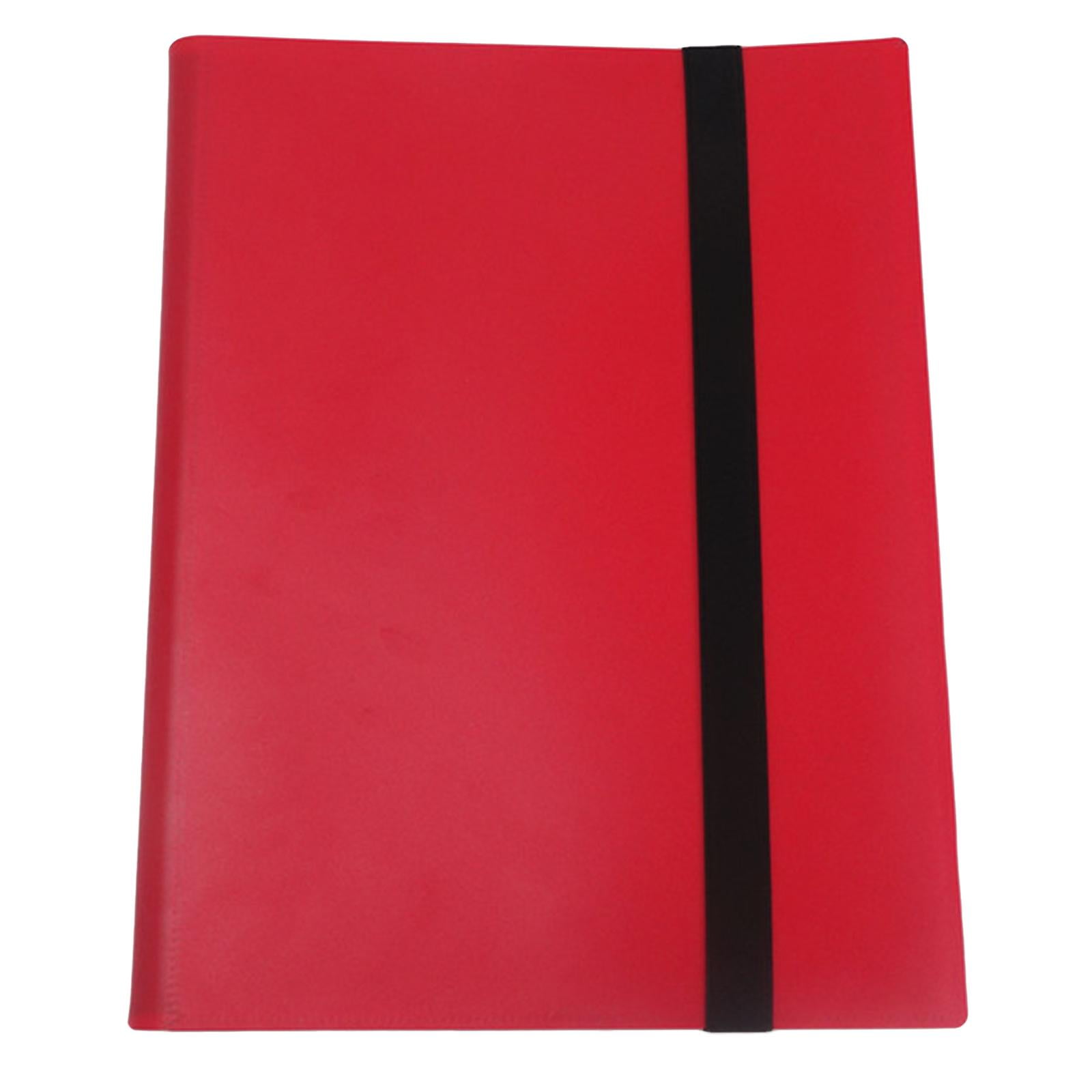 Pocket Trading 360 Card Pocket Binder Cards Album Book Pocket Page Red
