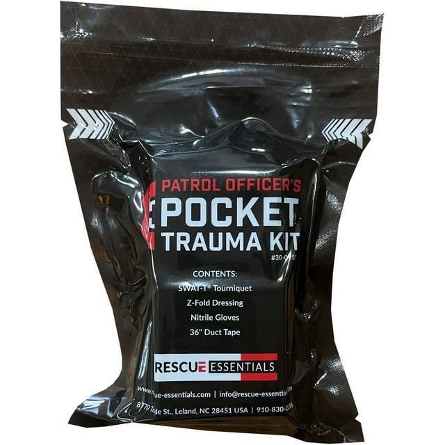 Pocket Trauma Kit IFAK for Bleeding Control Vacuum Sealed with Tear