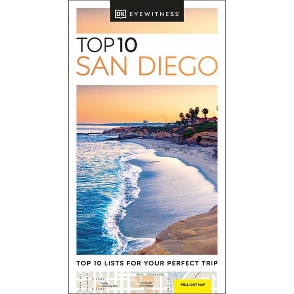 Pocket Travel Guide DK Top 10 San Diego: Top 10 Lists for Your Perfect Trip, Plus an All-Weather Folded Map, (Paperback)