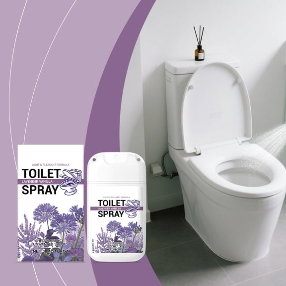 Pocket Travel Toilet Spray 30ml Before You Go Bathroom Odor Eliminator (Light Violet, 16*2*11cm)