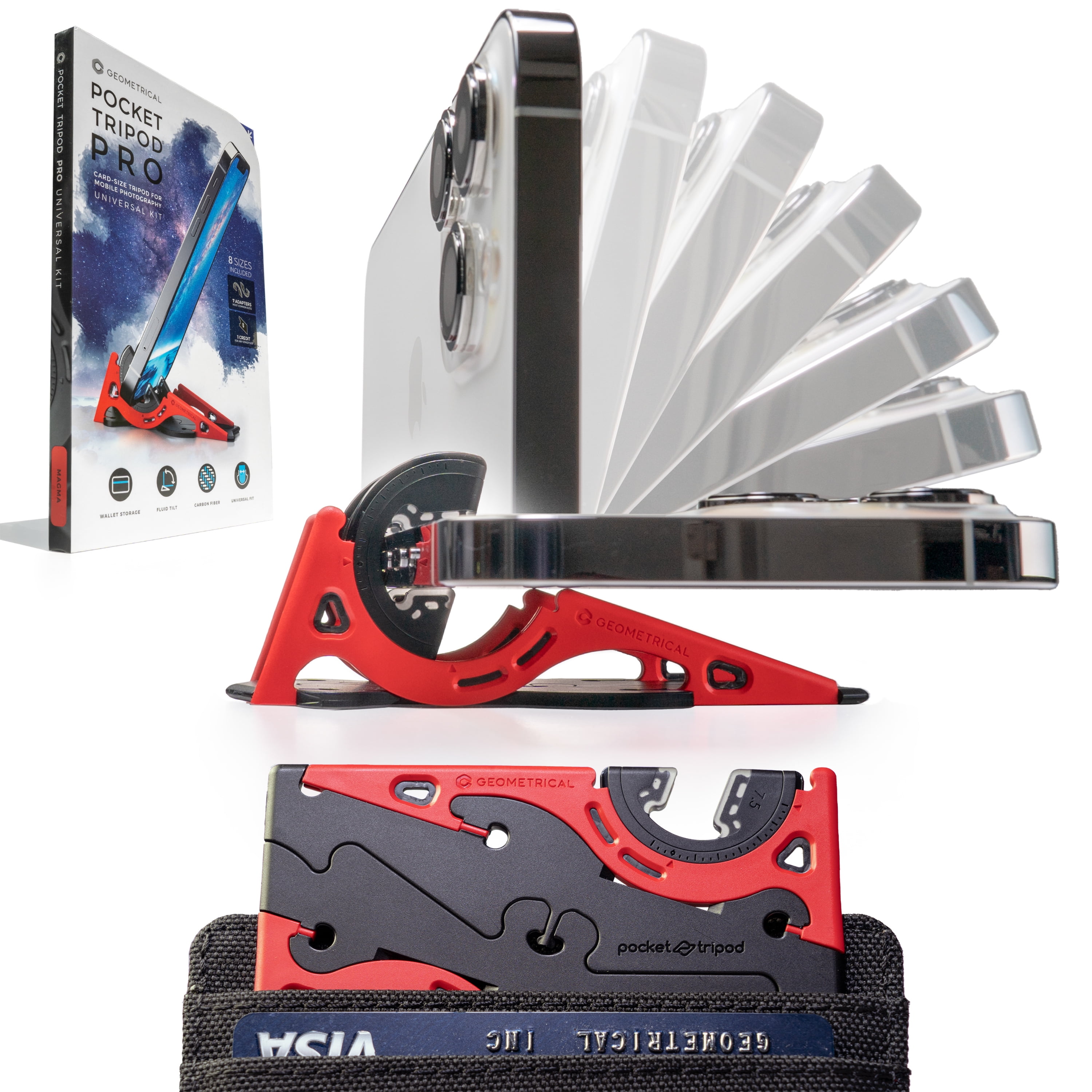 Pocket Tripod Pro by Geometrical Portable Phone Tripod for