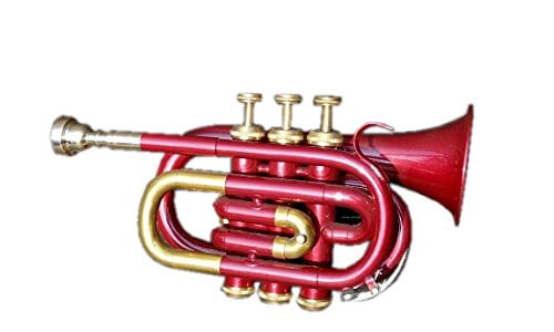Pocket Trumpet Bb RED NICKEL Flat Case + MP-78