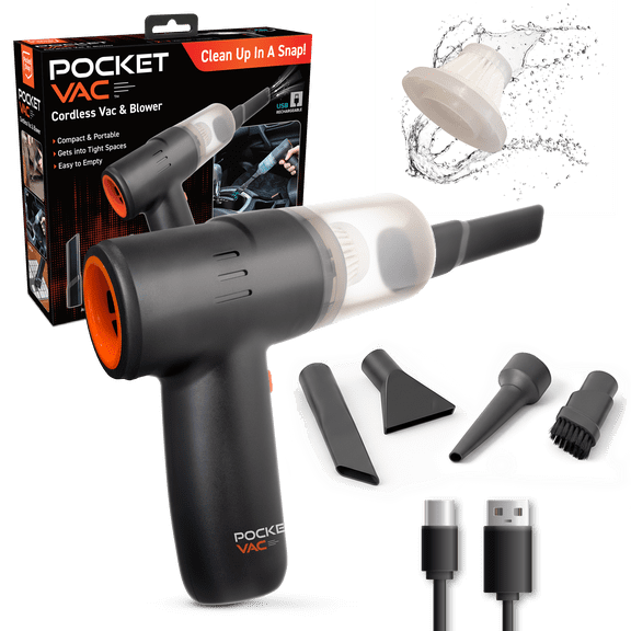 Pocket Vac Cordless Handheld Vacuum