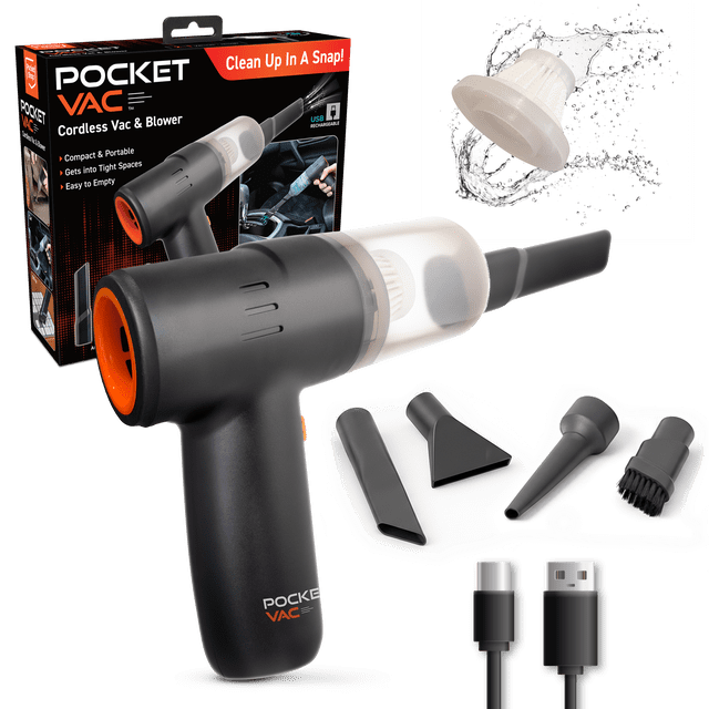 Pocket Vac Cordless Handheld Vacuum