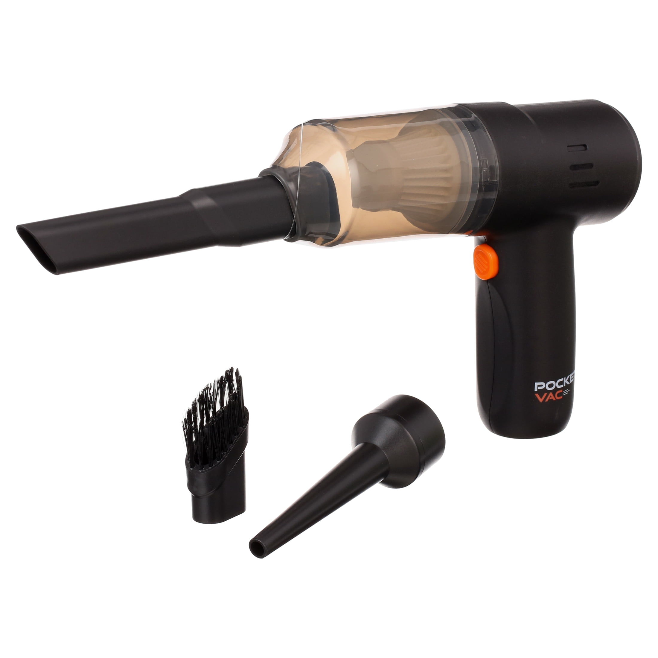 Compact Black Cordless Handheld Vacuum Cleaner with Attachments