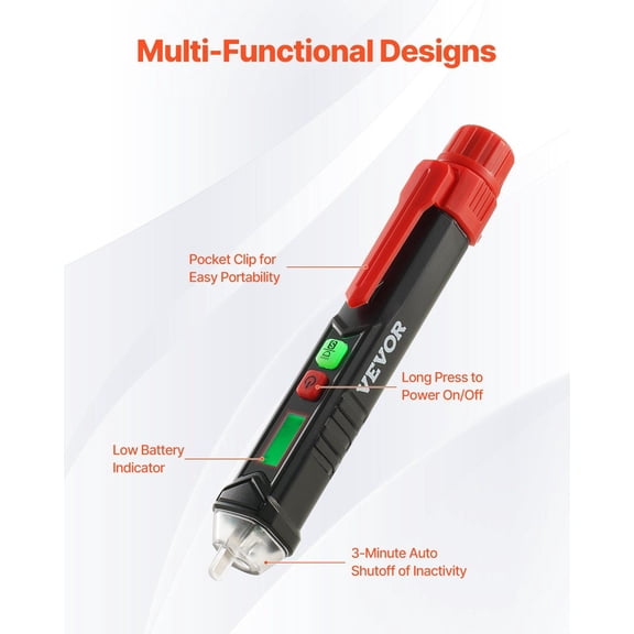 Pocket Voltage Tester Adjustable NCV Pen for Home & Electrician Use, Safe Detection