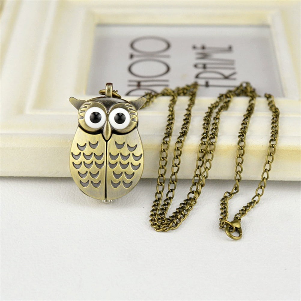 Pocket Watch 1PC Retro Owl Shape Pocket Watch Lovely Spreading Wings