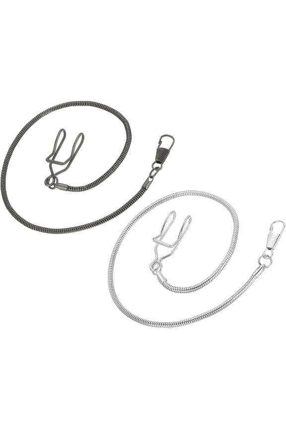 Pocket Watch Chain, Alloy Vintage Chains with Lobster Clasps for Men Vest Suit Formal Cloth Black,Silver -