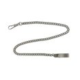 thumbnail image 1 of Pocket Watch Chain Stainless Steel Fob Curb Link Design Matte Finish Clip End Belt Jeans -Tone 14", 1 of 2