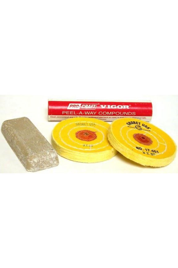 Pocket Watch & Clock Crystal Polish 4 Buffing Tools