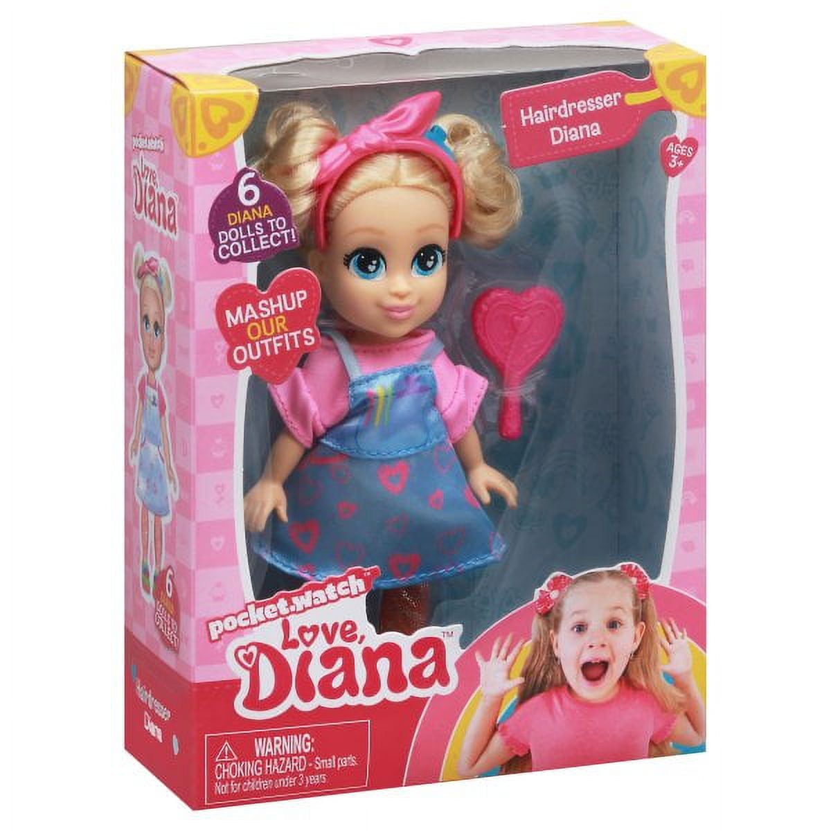 Pocket Watch Love Diana 6 Inch Fashion Doll | Hairdresser Diana