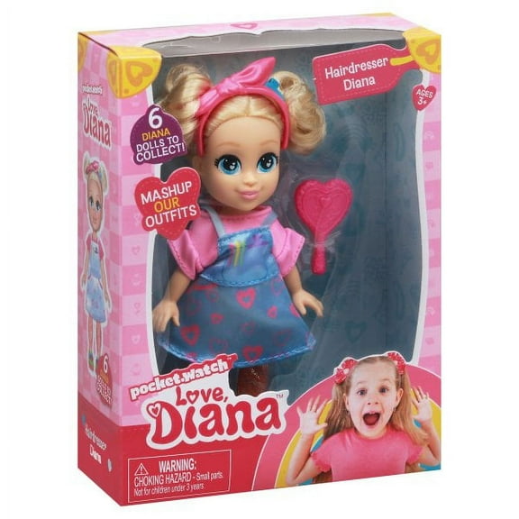 Pocket Watch Love Diana 6 Inch Fashion Doll | Hairdresser Diana