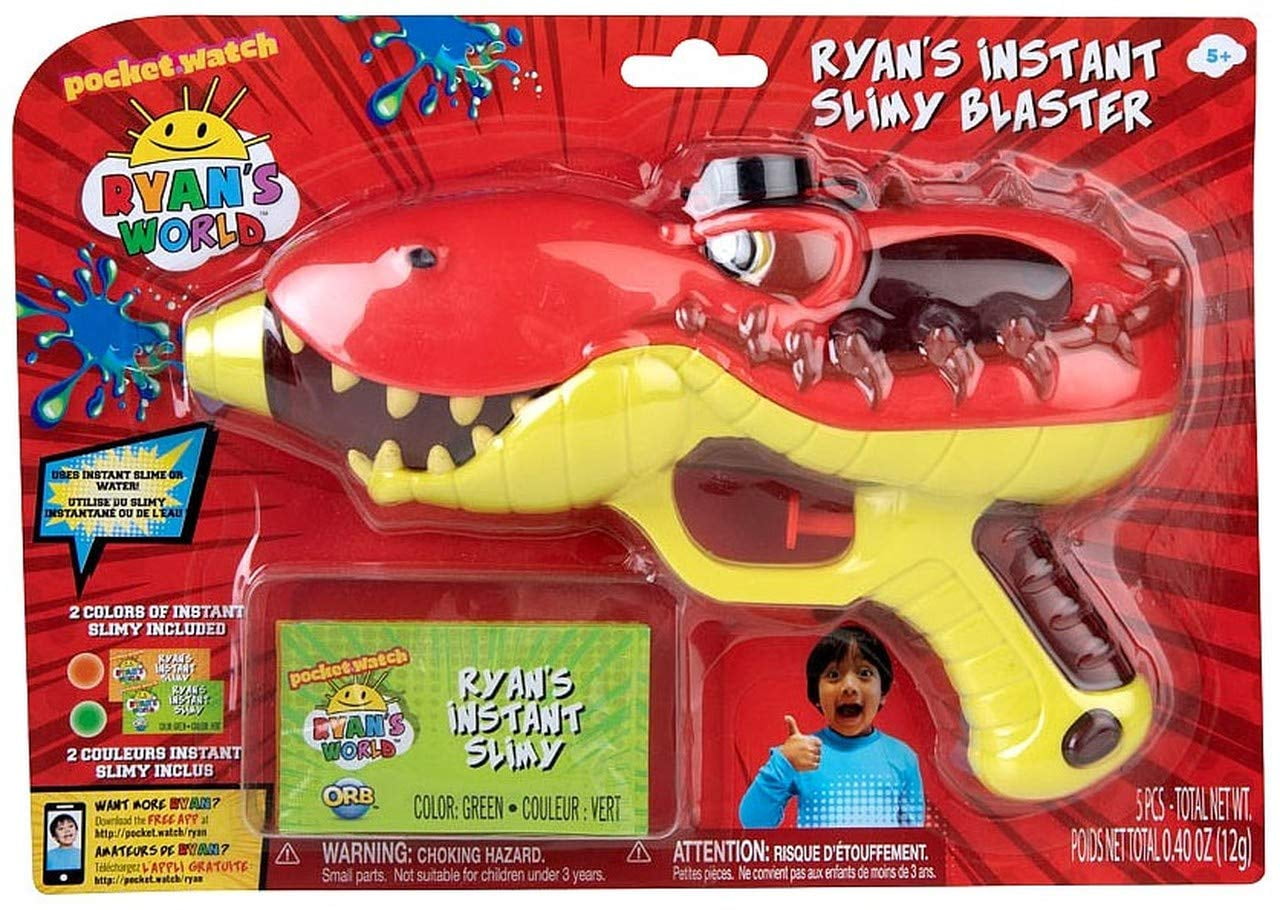 Pocket.Watch Ryan's World Instant Slimy Blaster & Collectible Ryan Card C33