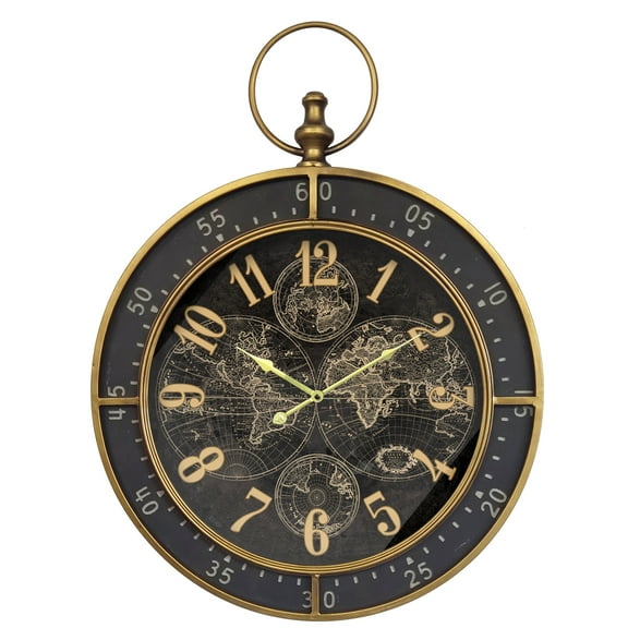 Pocket Watch Style Metal Wall Clock