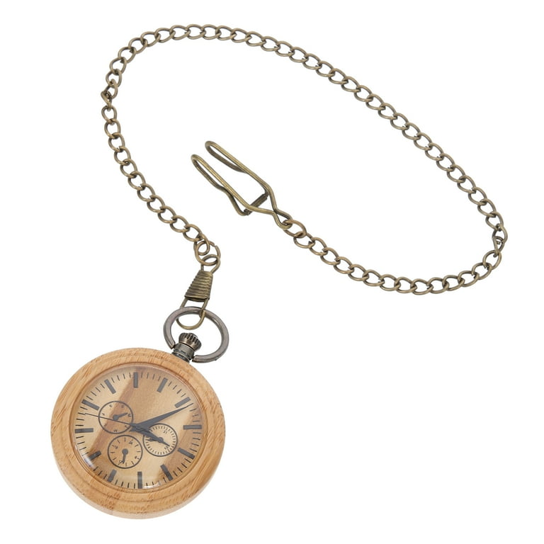Pocket Watch Watches Vintage Wooden Cases for Men Hand Child Children Toy Portable Dropshipping Alloy Glass Walmart