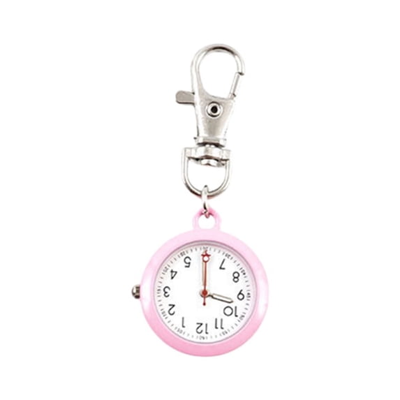 Pocket Watch Waterproof Quartz Movement Ultra-quiet Large Screen with Lobster Clip Record Time Ultra-Light Battery-operated Unisex Keychain Watch Birthday Gift for Office