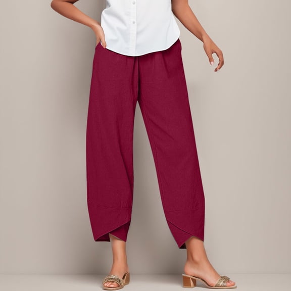 Pocket Women Pant Waist Pant Pants Solid Elastic Casual Loose Pants Petite Sweatpants for Women Sweat Pants Women Casual with Pockets Women Casual Pants Size 14 Sweat Pants Women Casual Set plus Size