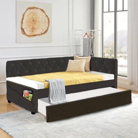 Pocket - equipped Corner Bed - Convenient for Storage in Bedroom