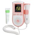 Pocket fetal doppler monitor detector pregnant ultrasonic lcd portable