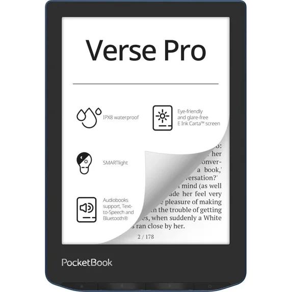 PocketBook Verse Pro E-Reader Waterproof | Eye-Friendly 6'' E-Ink Carta ...
