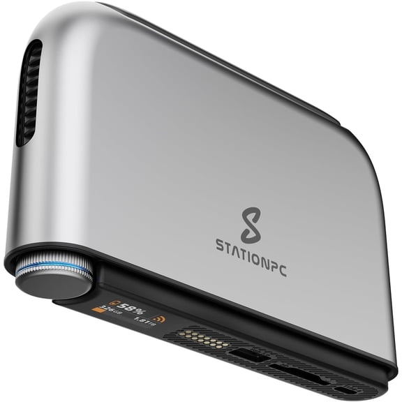 PocketCloud Portable NAS with M.2 NVMe & SD Slots up to 8TB Capacity (Diskless) One-Click Backup Supports Wi-Fi 6 LCD Display App Control 3200mAhx2 Replaceable Batteries for Outdoor Use