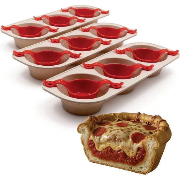 PocketPans PocketPies 4-in-1 Fillable Silicone Pizza Pan, Makes 9 ...