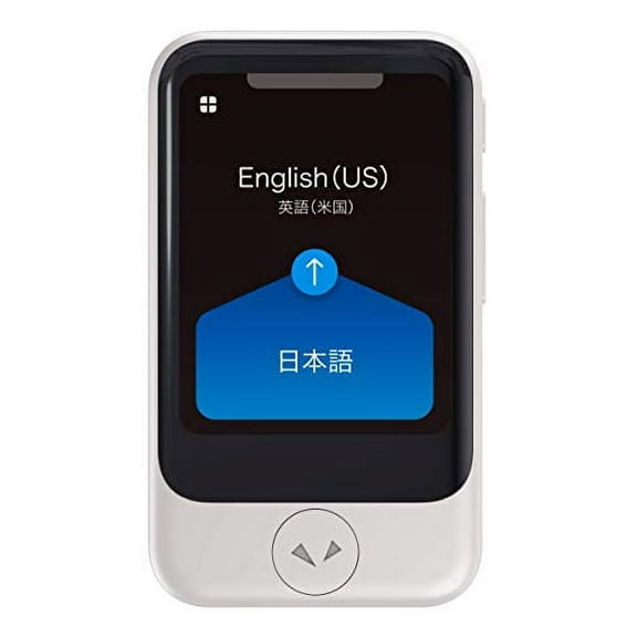 Pocketalk Two-Way Voice Translator with Built-in Data and Camera, White