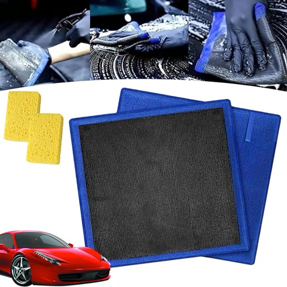 Pocketaza Car Magic Clay Towel, Acknowledgen Clay Bar Towel, Clay Towel for Car Detailing, Microfiber Detailing Towels, Adhesive Bar Towel, Clay Bar Alternative for Car Detailing