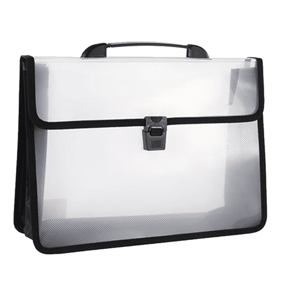 Billbianc Pockets Expanding File Organizer, Handle and Lock, Plastic ...