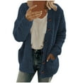 thumbnail image 1 of With Pockets Plain Button Down Teddy Bear Coat Fuzzy Fleece Jacket Women Fleece Jacket Cozy Sweaters Sherpa Pullover Womens ed Cardigan Teen Girls Trendy Stuff Fuzzy Sweater Size, 1 of 7