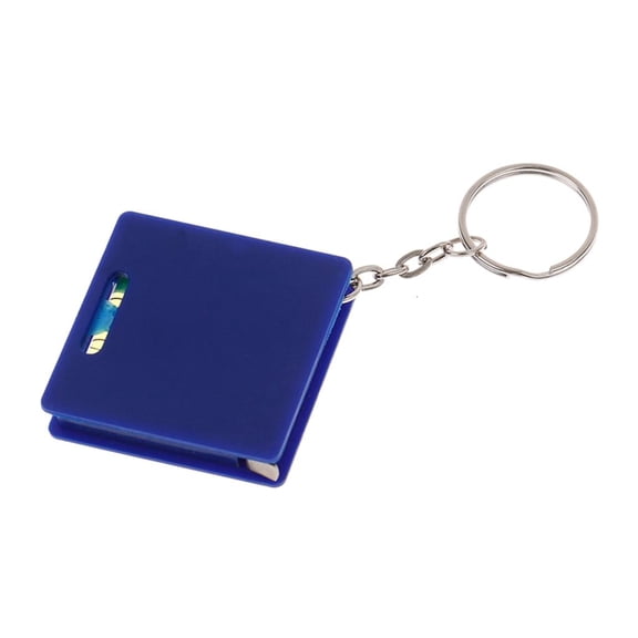 MOMOJIA Small Square Keychain Tape Measure with Horizontal Bubble Level Steel Rule Gift