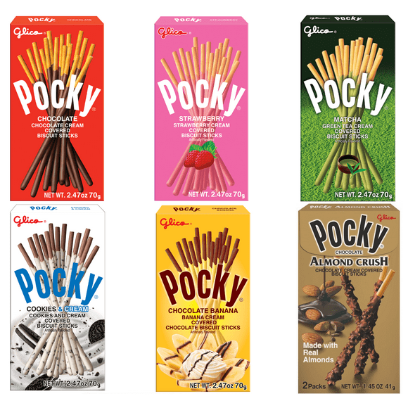 Pocky 70g Biscuit Sticks Chocolate Strawberry Coockie N Cream Matcha Mix of 6 Flavors
