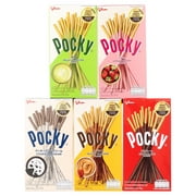 Pocky Biscuit Stick 5 Flavor Variety Pack (Pack of 5) (Total 7.2 oz) - Classic Flavors