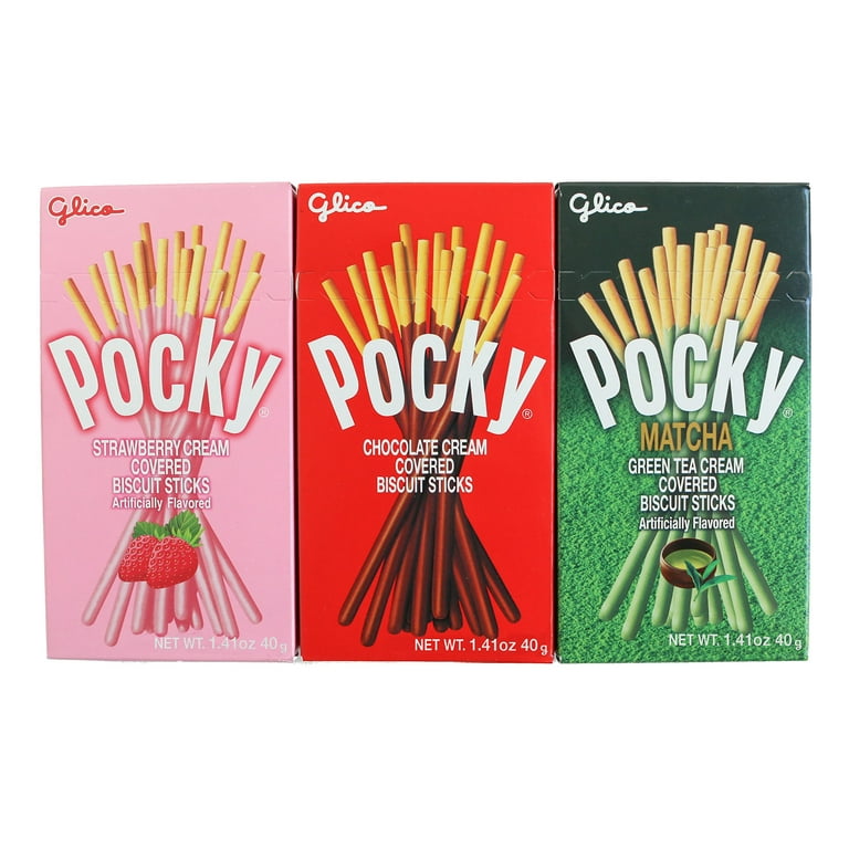 Pocky Biscuit Sticks 3 Flavor Variety Pack (Pack of 12) 