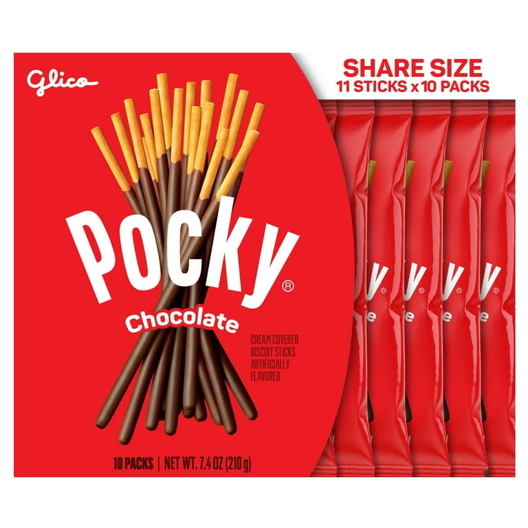 Pocky Chocolate Covered Biscuit Sticks Share Pack 210 gram / 7.4