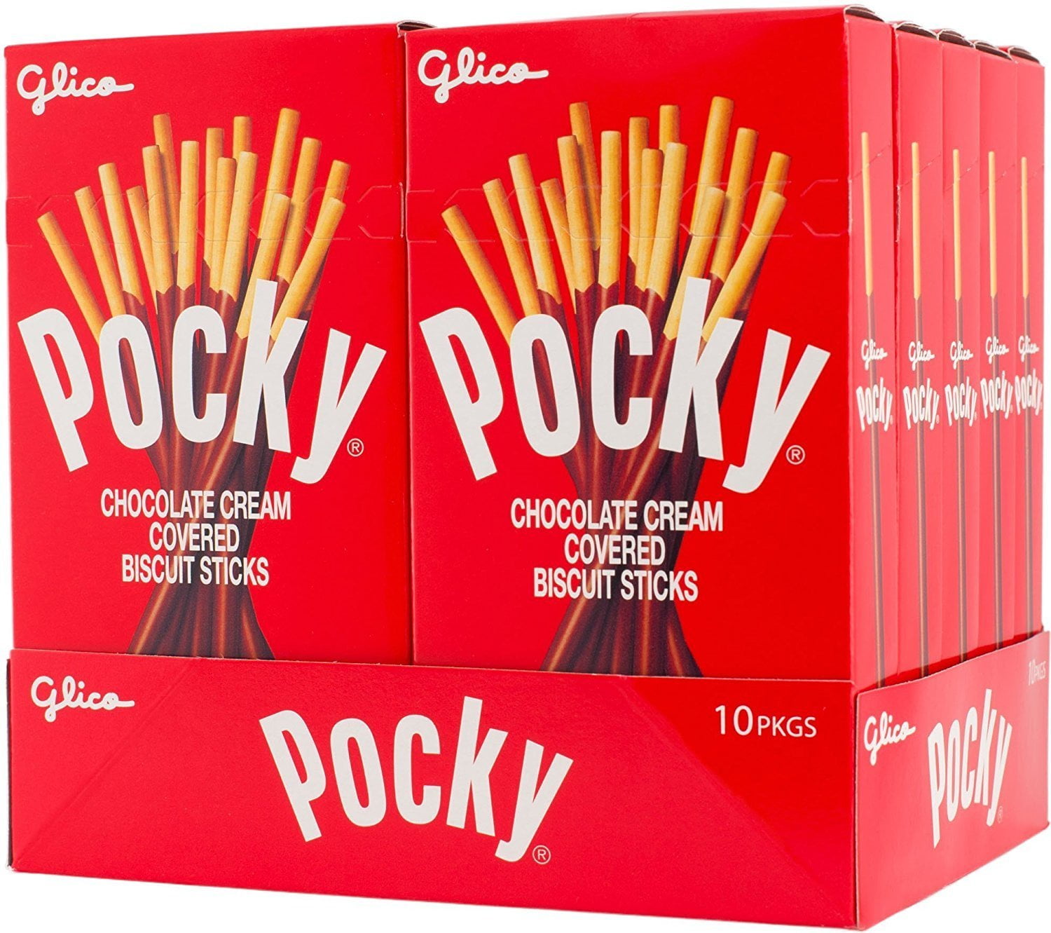 Pocky Chocolate Cream Covered Biscuit Sticks 2.47 oz (Pack of 10