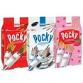 thumbnail image 1 of Pocky Sticks Japanese Snacks Pocky Variety Pack of 3 Asian Snacks - Poky Stix Strawberry, Chocolate, Cookies, and Cream Asian Candy by Grateful Grocer, 1 of 5