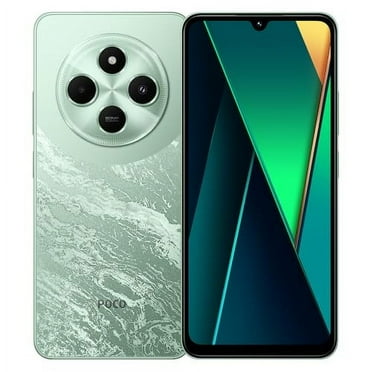 Poco C75 4G LTE GSM (for T-Mobile, Mint, Tello, Metro) (256GB + 8GB) 50MP Triple Camera 6.88" Octa Core Unlocked Dual Sim (Green)