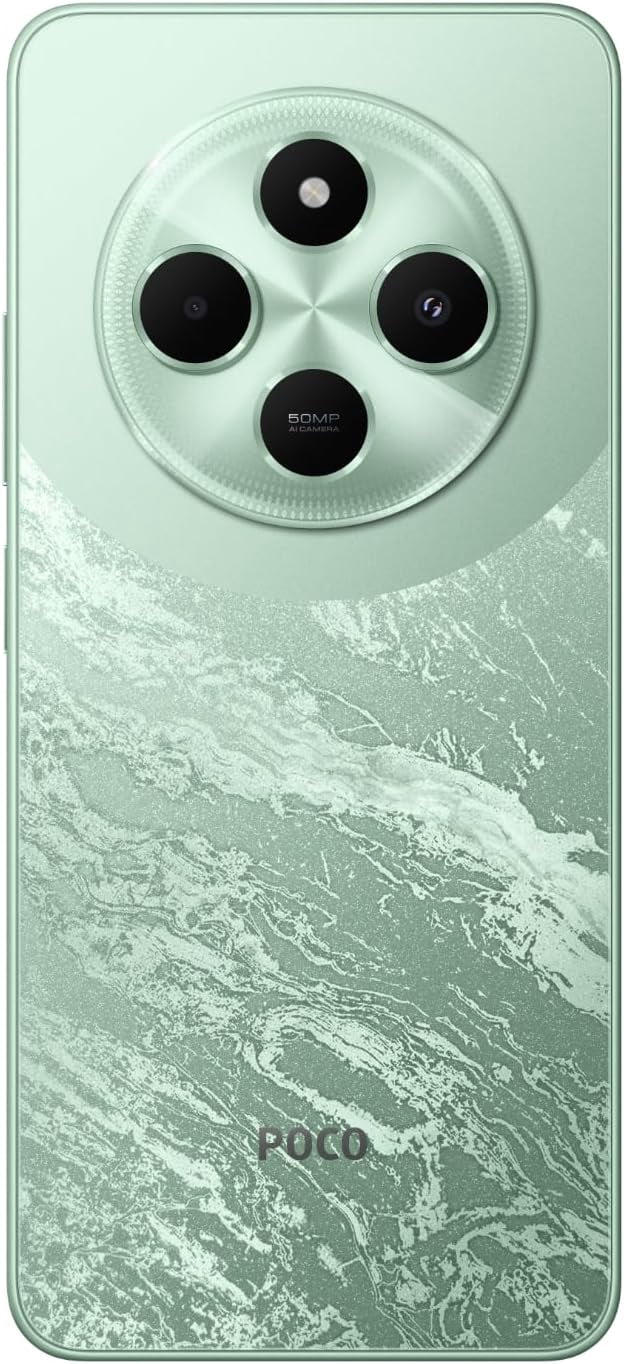 Poco C75 4G LTE GSM (for T-Mobile, Mint, Tello, Metro) (256GB + 8GB) 50MP Triple Camera 6.88" Octa Core Unlocked Dual Sim (Green)