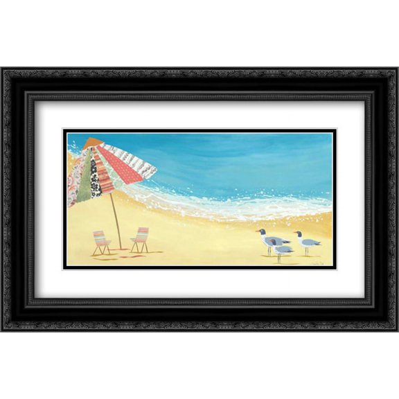 Poco Y Poco 2x Matted 24x16 Black Ornate Framed Art Print by Peck, Jennifer