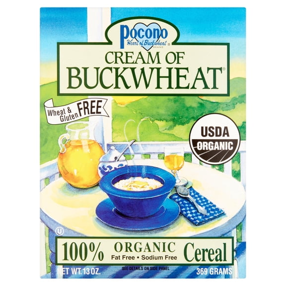 Pocono Cream of Buckwheat 100% Organic Cereal, 13 oz, 6 pack